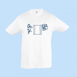 Haurren kamiseta xuria 3. logoakin