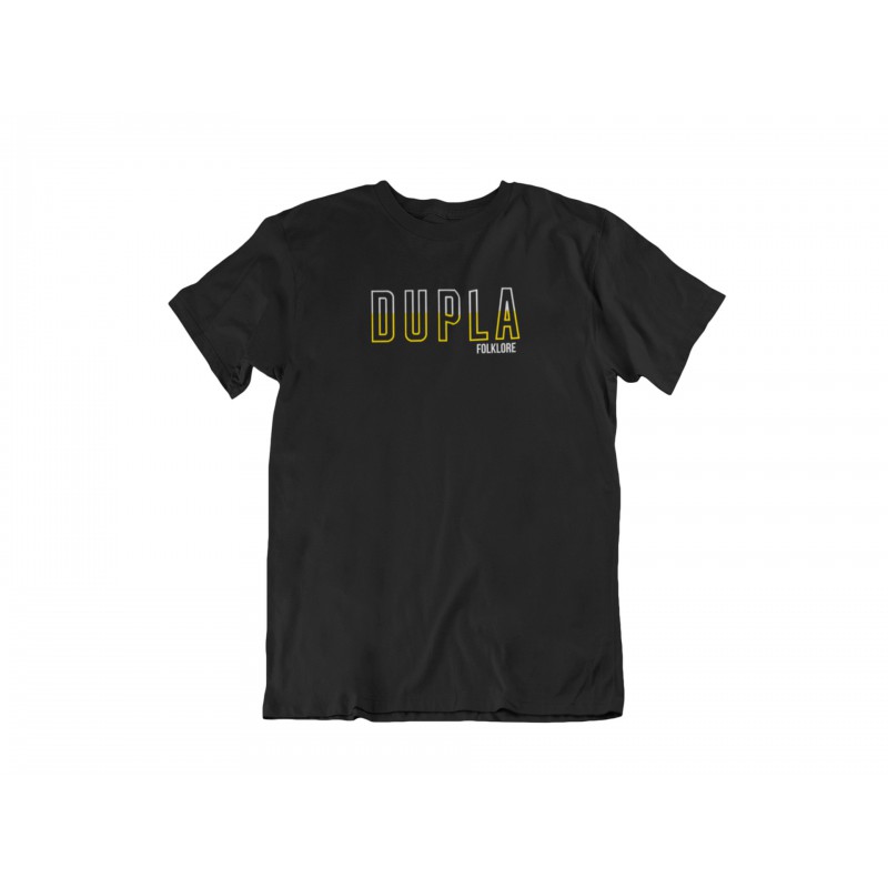 Dupla camiseta hombre negra